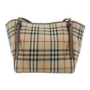 Burberry London England Tote Bag Canvas Beige